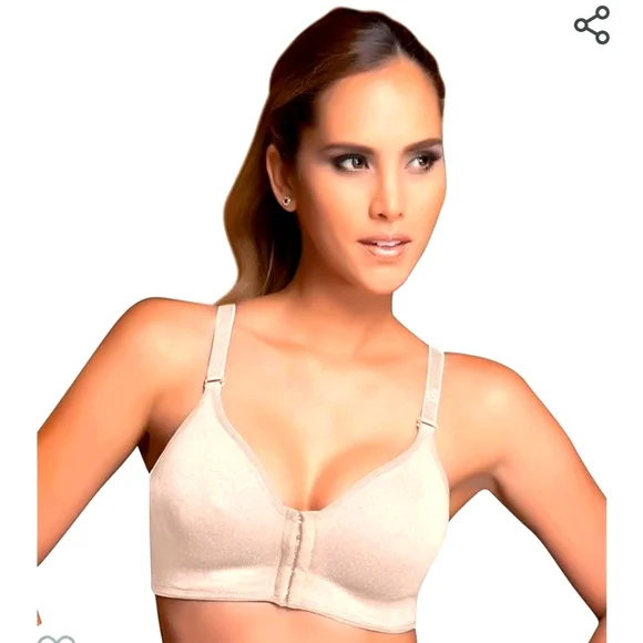 NWT Annette Post Surgical No Wire Bra 34C Beige - Picture 1 of 7